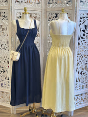 Corset Summer Midi Dress- Estira Poco, Slightly Stretchy