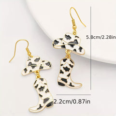 Cowboy Hat and Boot Dangle Earrings