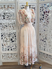 V Neck Floral Midi Dress - Estira, Stretchy