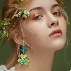 Lucky Clover Dangle Earrings