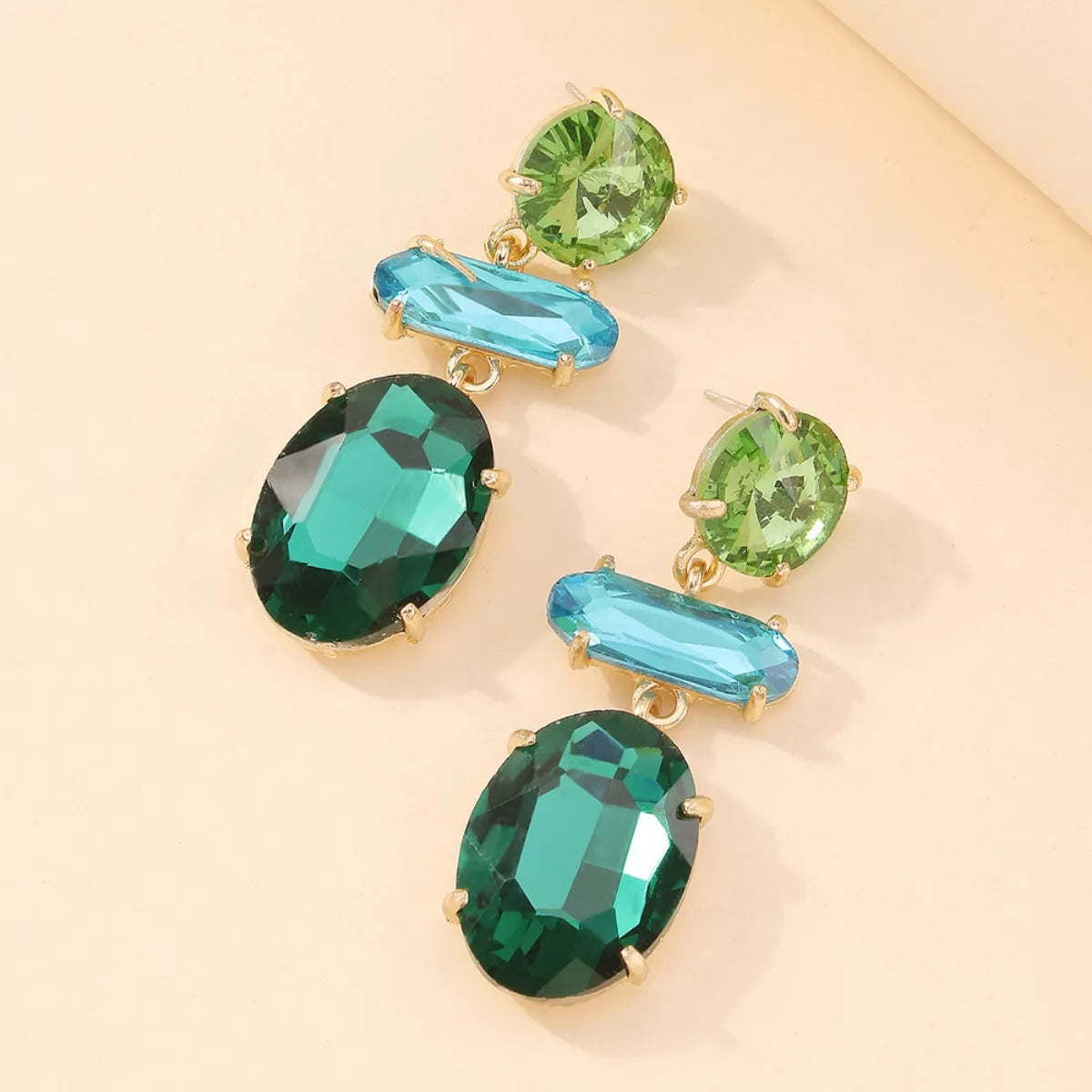 Alloy Geometric Dangle Earrings