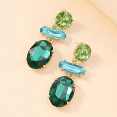 Alloy Geometric Dangle Earrings