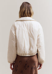 MADDIE ECRU BOMBER JACKET