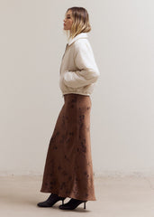 MADDIE ECRU BOMBER JACKET