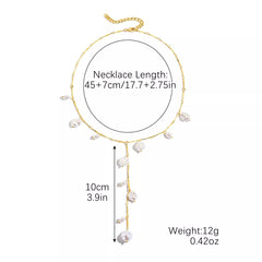 18K Gold-Plated Pearl Necklace