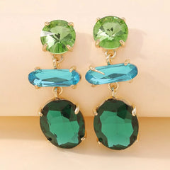 Alloy Geometric Dangle Earrings