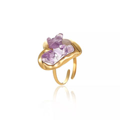 18K Gold-Plated Heart-Shaped Ring