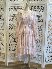 Floral Maxi  Pastel Dress-Stretchy, Estira