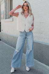 Passion & Desire Faux Fur Vest (Ecru)