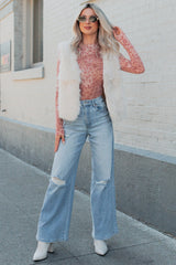 Passion & Desire Faux Fur Vest (Ecru)
