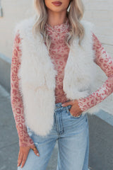Passion & Desire Faux Fur Vest (Ecru)
