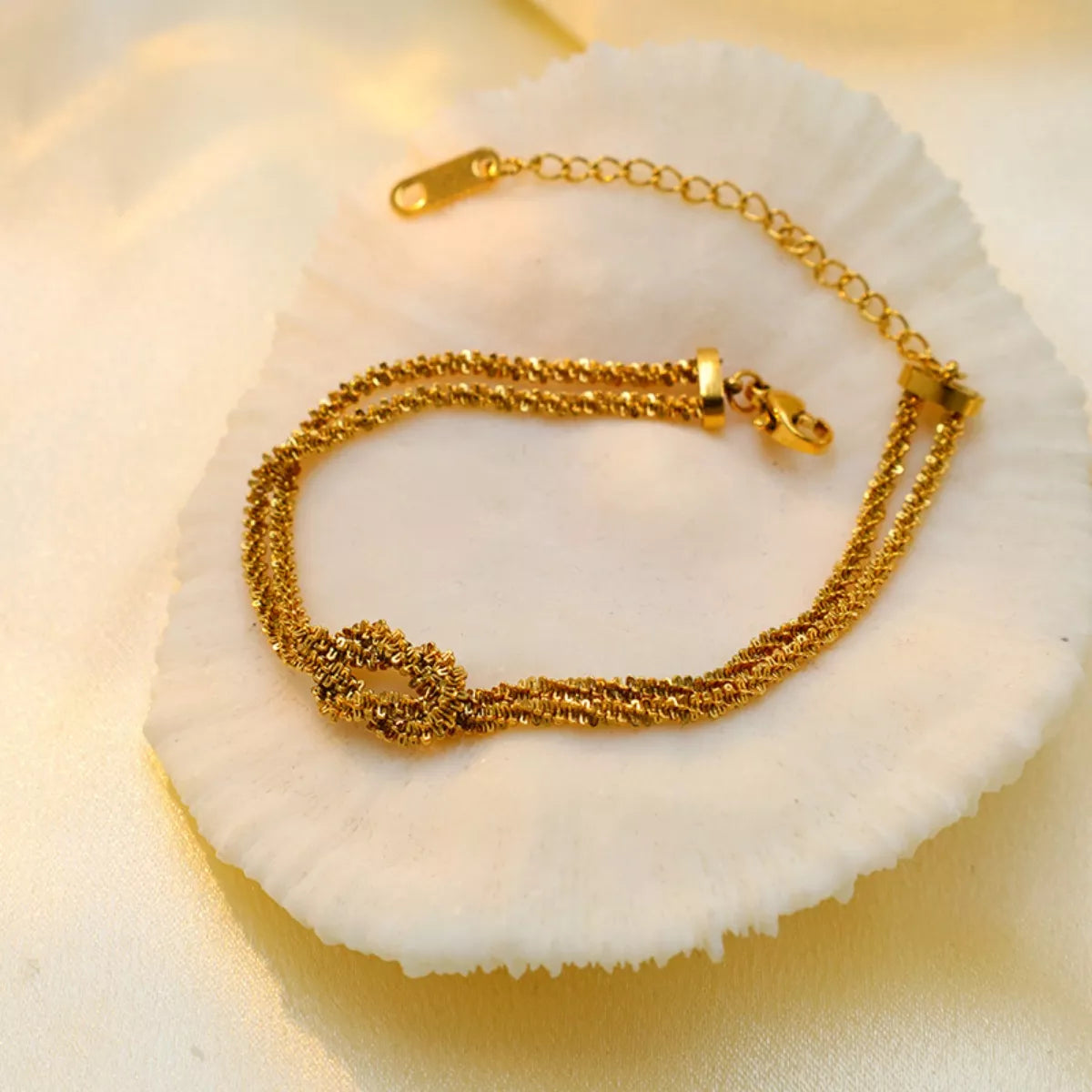 Stainless Steel Twisted Chain Bracelet