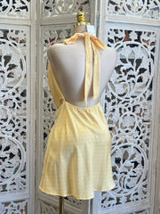 Butter Polka Dot Mini Dress- No Estira, Not Stretchy