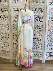 Spring Floral Maxi Dress-Stretchy, Estira