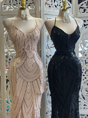 Strappy Back Sequin Maxi Dress- Stretchy ,Estira