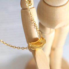 18K Gold-Plated Bean Pendant Necklace