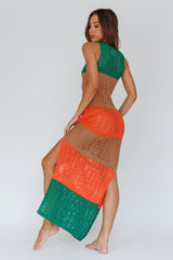 Wild Thing Crochet Maxi Dress Green