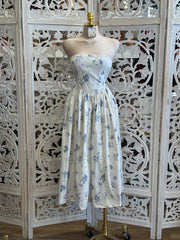 Lily Floral Midi Dress- Slightly Stretchy,Estira Poco