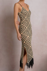 Aleki Crochet Maxi Black White Combo