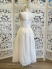 Lace Cami Puff Ivory Dress -Estira, Stretchy