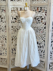 Eyelet Fit and Flare Dress -Estira, Stretchy