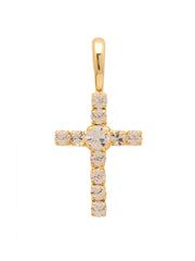 Crystal Cross Medium Charm - CFZ11BGCRY