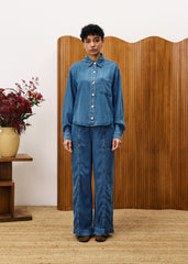 BALSAMINE BLUE DENIM PANTS