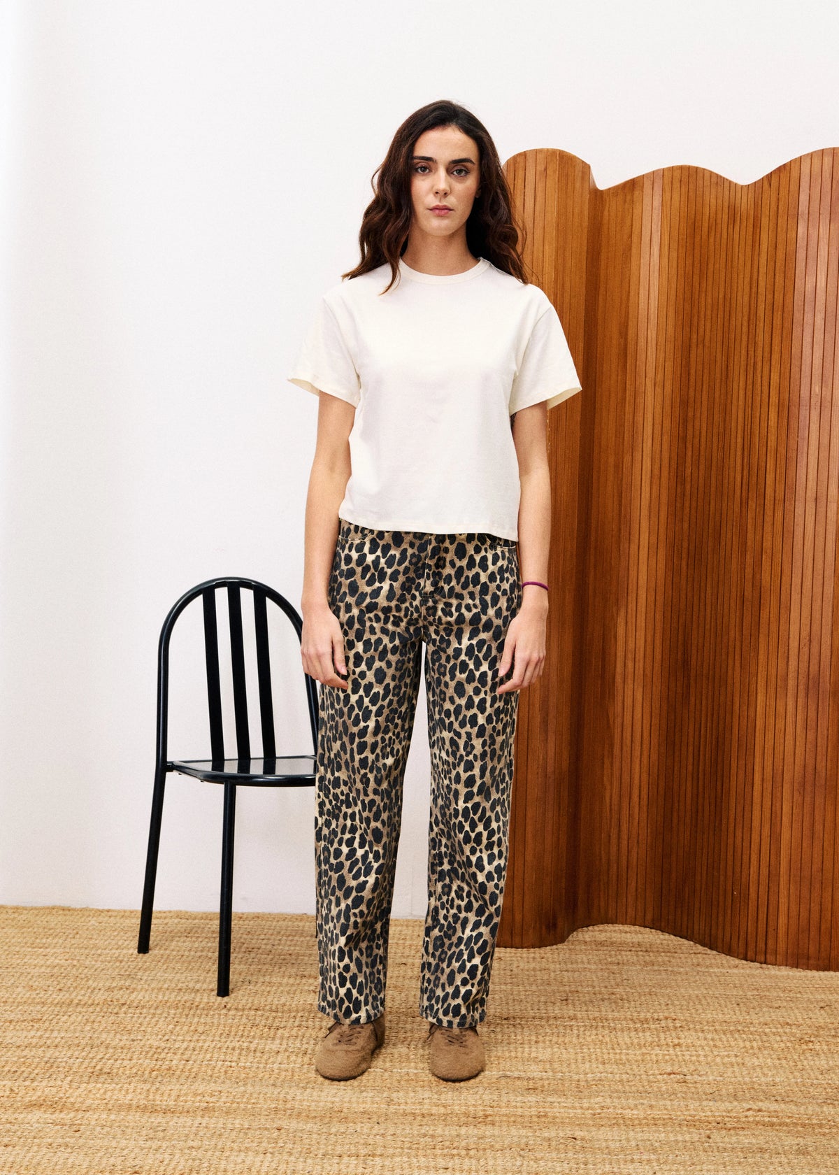 EMILIA LEOPARD BOBTAIL JEANS