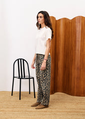 EMILIA LEOPARD BOBTAIL JEANS
