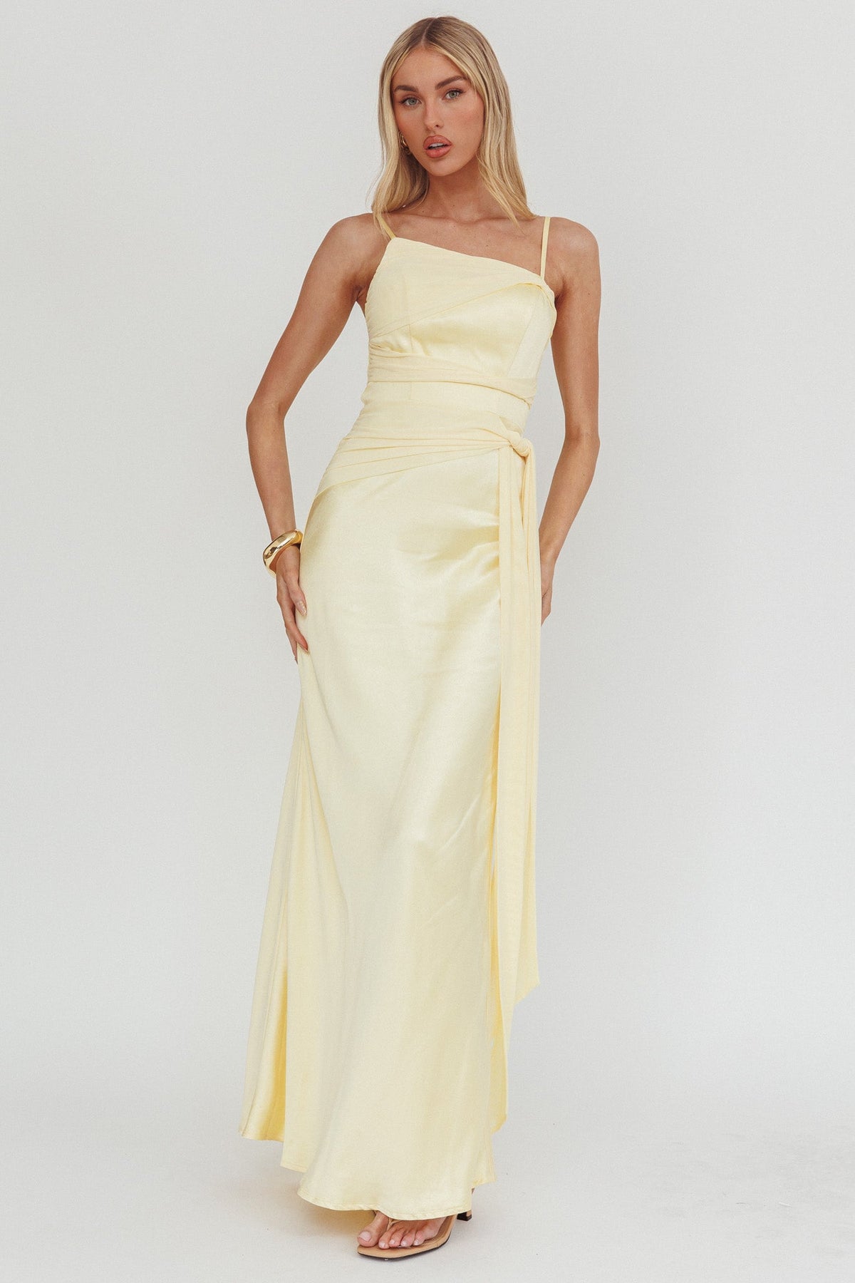 Wysandra Knot Detail Maxi Dress Butter