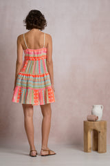 Vega Dress Neon Aztec