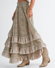 Boho Country Floral Skirt