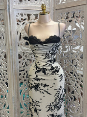 Lace Bra Black Floral Dress- Stretchy,Estira