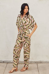 KAI SURPLICE PULL-ON JUMPSUIT