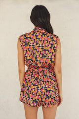 VALERIE SHAWL LAPEL ROMPER