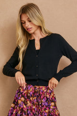 EVELYN KNIT CROPPED CARDIGAN