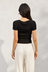 CECE SQUARE NECK TOP