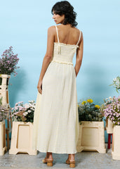MARIANNE CHECKERED MAXI DRESS