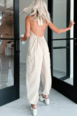 Lockwood Wasabi Mint Halter Jumpsuit (Oat)