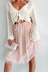 In A Dreamland Rhinestone Tulle Mini Dress/Skirt (Blush)