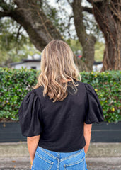 GRACIE BUBBLE SLEEVE TOP