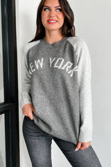 City That Never Sleeps "New York" Sweater (Charcoal/Grey)