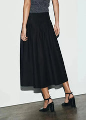 MARA BLACK MIDI SKIRT