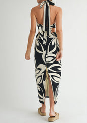 ALICIA HALTER MIDI DRESS