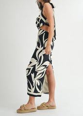 ALICIA HALTER MIDI DRESS