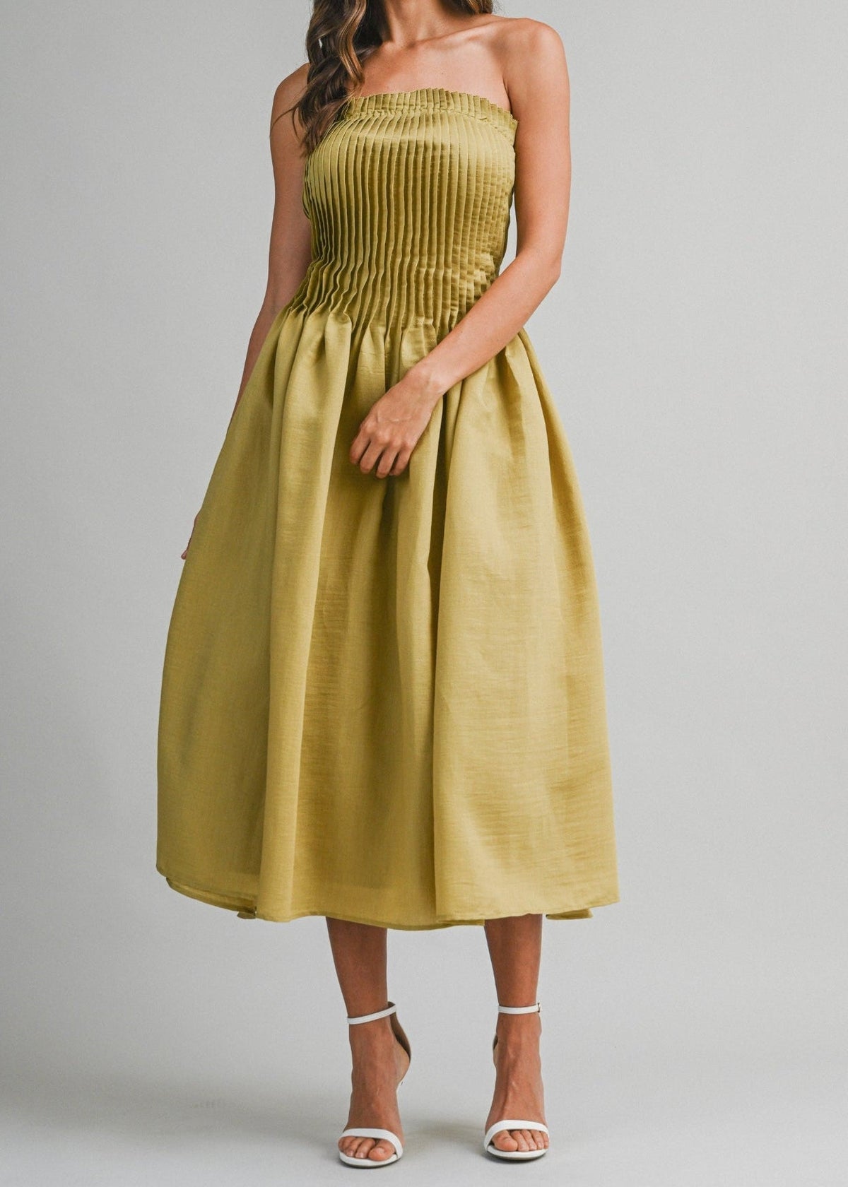 KENDRA STRAPLESS MIDI DRESS