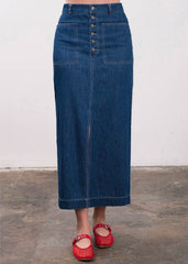 MARCY DENIM MIDI SKIRT