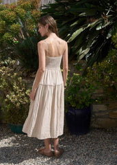 JADE EMBROIDERED MIDI DRESS