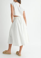 WILLOW PLEATED MIDI SKIRT