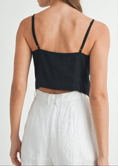 ISABELLE BUTTON DOWN CROP TOP